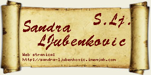 Sandra LJubenković vizit kartica